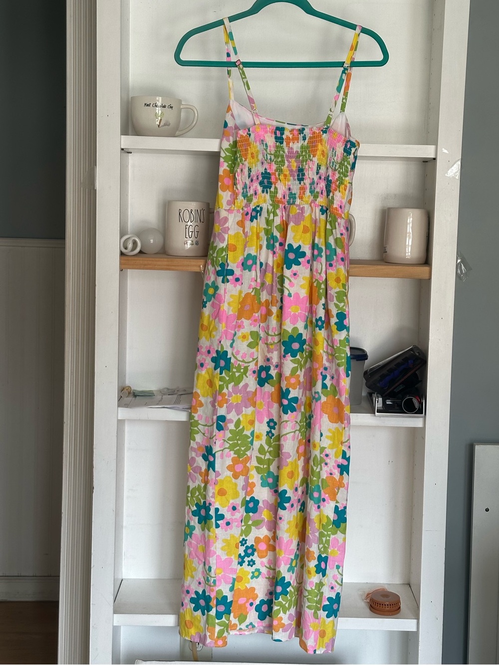 Show Me Your Mumu Amalfi Coast Midi Dress Retro Floral Petal Pop Adj Straps NWT* - Picture 4 of 16